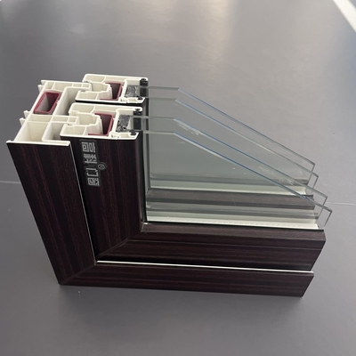 GKBM 105 ซีรีส UPVC โปรไฟล์หน้าต่างเลื่อน สารประกอบโครงสร้างสีขาว